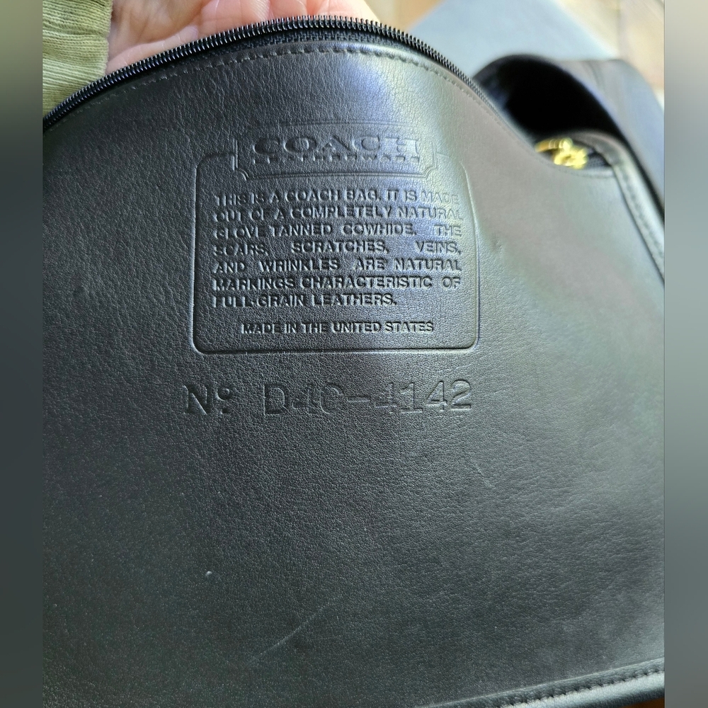 Vintage Coach Wooster Bag Black Leather 4142 - Picture 4 of 16